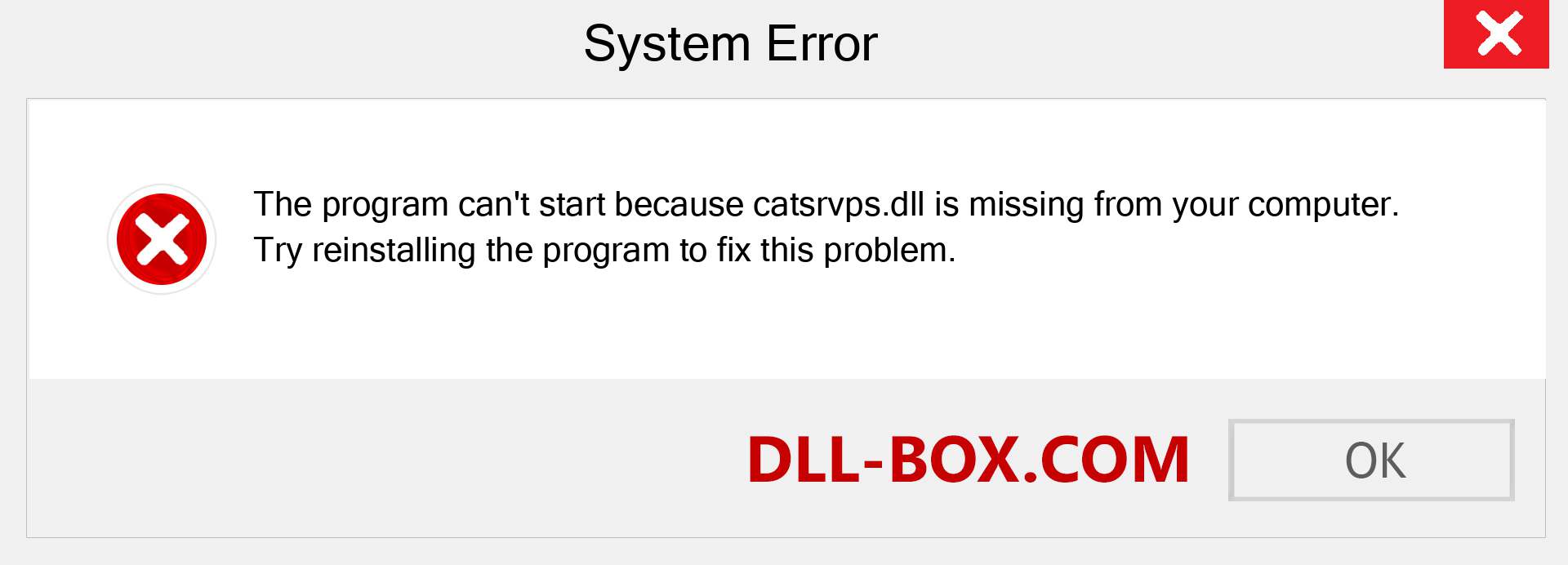 catsrvps.dll file is missing?. Download for Windows 7, 8, 10 - Fix  catsrvps dll Missing Error on Windows, photos, images